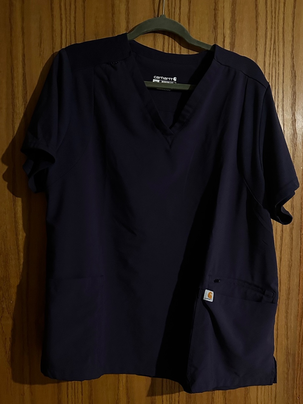 Carhartt Women’s Dark Navy V-Neck Work Scrub Top
